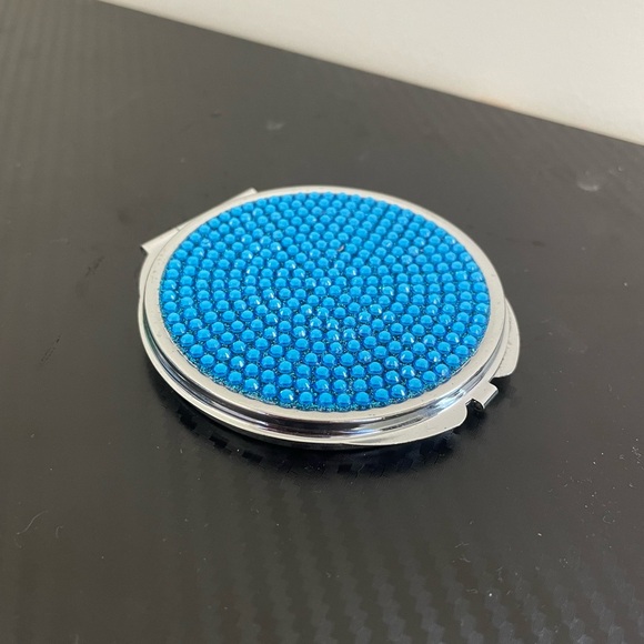 Cerulean Blue Compact Pocket Mirror - Picture 5 of 9